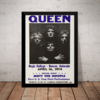 Quadro Banda Queen Cartaz Show Moldurado