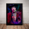 Quadro Jimi Hendrix Rock Arte Poster Moldurado