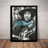 Quadro Decorativo Jimi Hendrix Rock Foto Poster Com Moldura