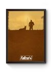 Quadro Arte Minimalista Fallout 4 Poster Moldurado