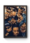 Quadro Grandes Rappers Poster Moldurado
