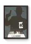 Quadro Arte Minimalista Game LA Noire Poster Moldurado