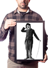 Quadro Charlie Chaplin Poster Moldurado Foto