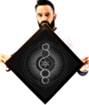 Fantastico Quadro losango mistico sagrada geometria 46x46cm exclusivo