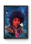 Quadro Arte Jimmy Hendrix Poster Moldurado