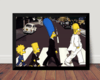 Quadro Os Simpsons Arte The Beatles Poster Moldurado