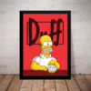 Quadro Os Simpsons Homer Cerveja Duff Arte Poster Moldurado