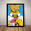 Quadro Decorativo Os Simpsons Homer Arte Poster Moldurado