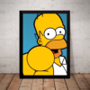 Quadro Decorativo Homer Os Simpsons Arte Poster Moldurado