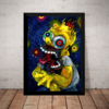 Quadro Os Simpsons Homer Arte Psicodelia Poster Moldurado