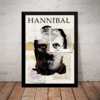Quadro Filme Hannibal Arte Poster Moldurado