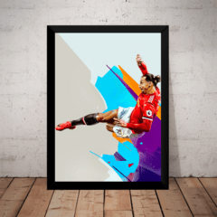 Quadro Jogador Zlatan Ibrahimovic Arte Poster Moldurado