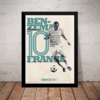 Quadro Jogador Benzema Futebol Arte Poster Moldurado