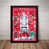 Quadro Arsenal Campe?o 2014 Fa Cup Futebol Poster Moldurado