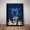 Quadro Real Madrid Campeão 2014 Futebol Poster Moldurado