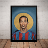 Quadro Decorativo Ronaldinho Gaucho Arte Futebol