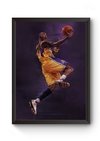 Quadro Arte NBA Lakers Poster Moldurado