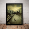 Quadro Decorativo Serie The Walking Dead Moldura Preta