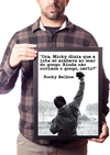 Quadro Rocky Balboa Frase Motivacional Poster Moldurado