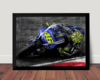 Quadro Decorativo Moto Gp Valentino Rossi Artistico 42x29cm