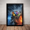 Quadro Poster Moldura Luva Thanos Filme Vingadores Avengers