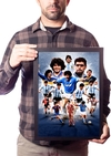 Quadro Diego Maradona Foto Arte Gênio do Futebol Argentino