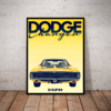 Quadro Carro Dodge Charger 1970 Arte Poster Com Moldura