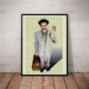 Quadro Decorativo Filme Borat Poster C/ Moldura