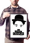 Quadro Decorativo Charlie Chaplin Arte Simplista
