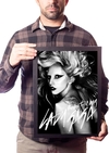 Quadro Decorativo Lady Gaga Foto Pôster Na Moldura
