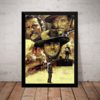 Quadro Tres Homens Em Conflito Filme Arte Poster Moldurado