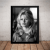 Quadro Linda Brigitte Bardot Foto Poster Moldurado