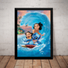 Quadro Filme Lilo & Stitch Disney Poster Moldurado