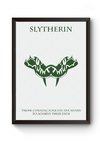 Quadro Harry Potter Slytherin Minimalista Poster Moldurado