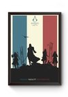 Quadro Minimalista Game Assassin's Creed Poster Moldurado