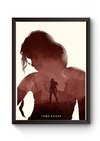 Quadro Arte Minimalista Tomb Raider Poster Moldurado