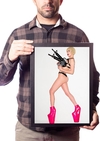 Quadro Lady Gaga Armada Foto Arte Pôster Moldurado