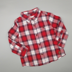 Camisa Zara Talle 9-12 meses cuadros rojos blancos