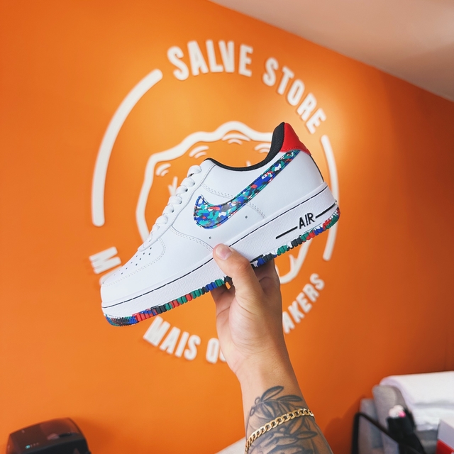 Air force 1 melted crayon clearance white/multi