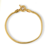 Pulsera Cubana Plana 3mm Oro 18k