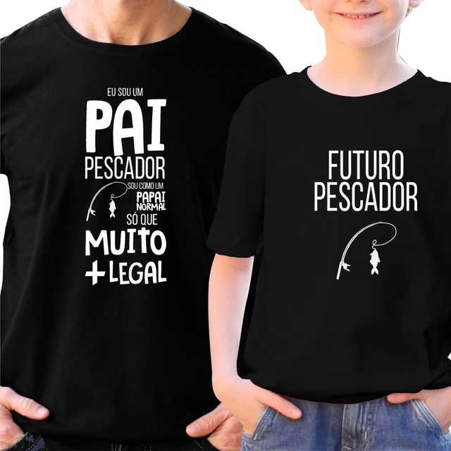 Camisetas Tal pai tal filho Pai pescador / Futuro pescador