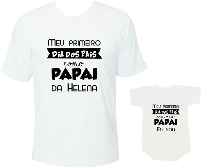 Camisetas Tal pai tal filha Primeiro Dia dos Pais com nome