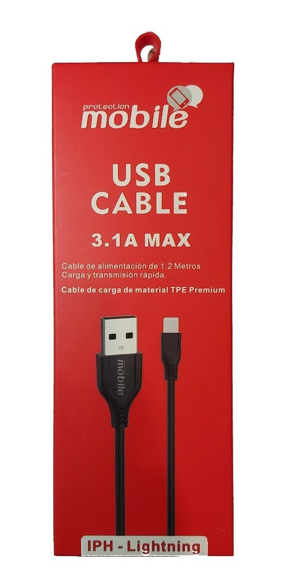 CABLE MOBILE IPHONE/LIGHTNING 3.1A MAX PM-USB-002