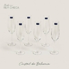 Set X 6 Copas Champagne Cristal de Bohemia Sarah 260 ml.