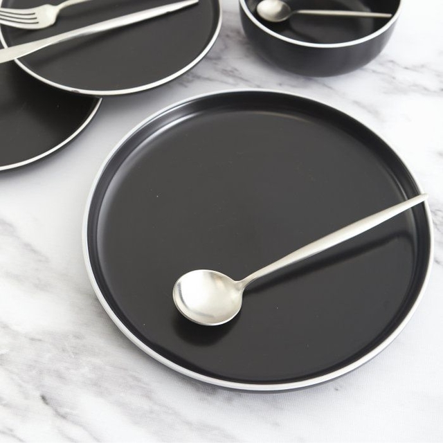 Platos de porcelana negro best sale