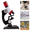 Microscópio Biológico Kit de Ciência Iniciantes c/ Lâminas | Zoom 1200x - Branco e Vermelho