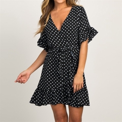 Vestido Poá Com Babados Ref 870 - comprar online