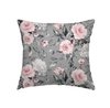 Capa de almofada floral Rose e Cinza