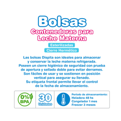 Bolsas Contenedores Para leche materna Dispita 10837 - comprar online