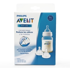 Mamadera Anticolico Philips Avent 260ml Tetinas +1m +3m +6m - comprar online